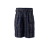 These Navy Blue Checks Half Pants are a practical and stylish option for students at VVS English.