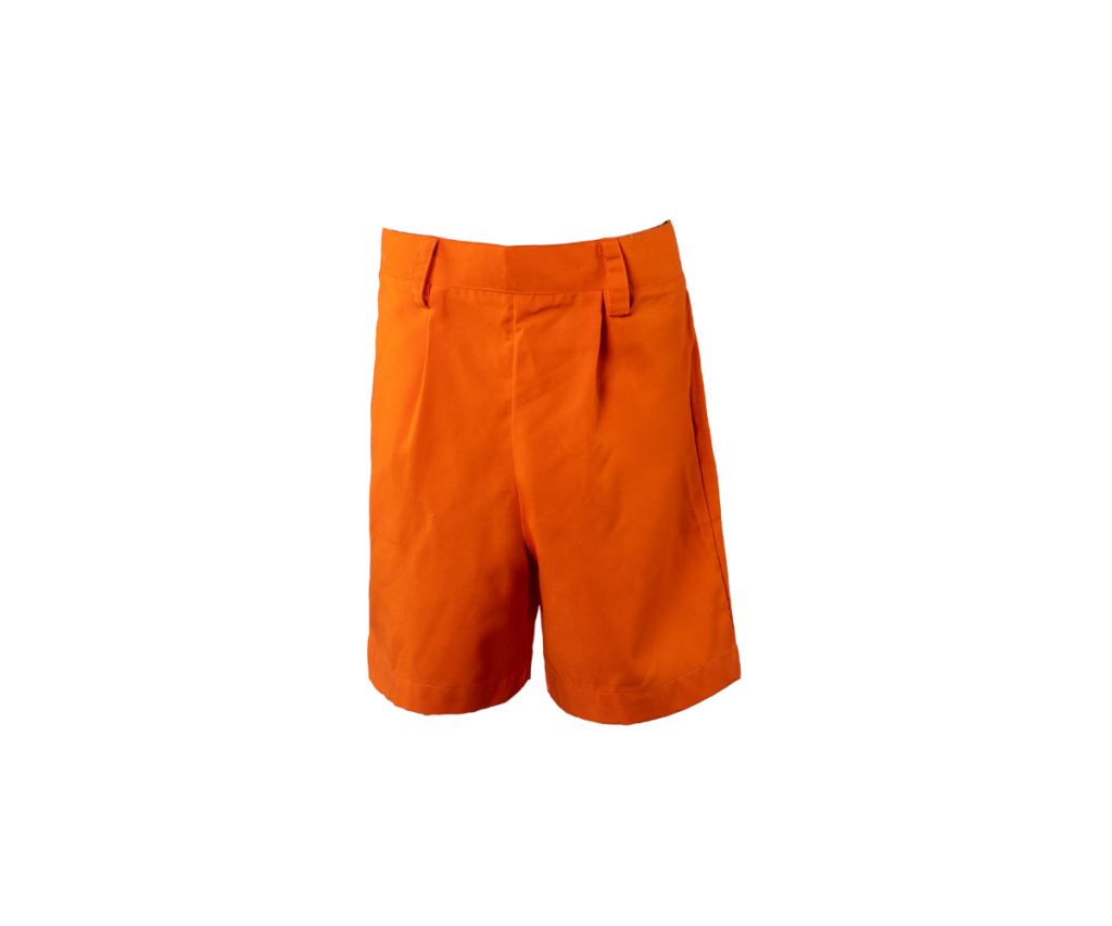 These bright orange shorts would be perfect for a sunny day at VVS Marathi school.