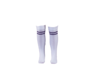 These White-purple-strips-socks are likely part of the uniform at VVS Marathi, providing a consistent and recognizable look for students.