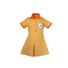 This Yellow Check Pino Frok is a cheerful and practical uniform dress for students at VVS Marathi. The yellow check pattern provides a bright and lively appearance, suitable for a school environment. The "Pino Frok" style likely refers to a specific design or cut of the dress, perhaps with a pinafore-like element. This Yellow Check Pino Frok is a recognizable and essential part of the VVS Marathi girls' uniform, contributing to a neat and unified appearance within the school.